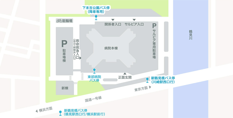 バス降車場所のご案内